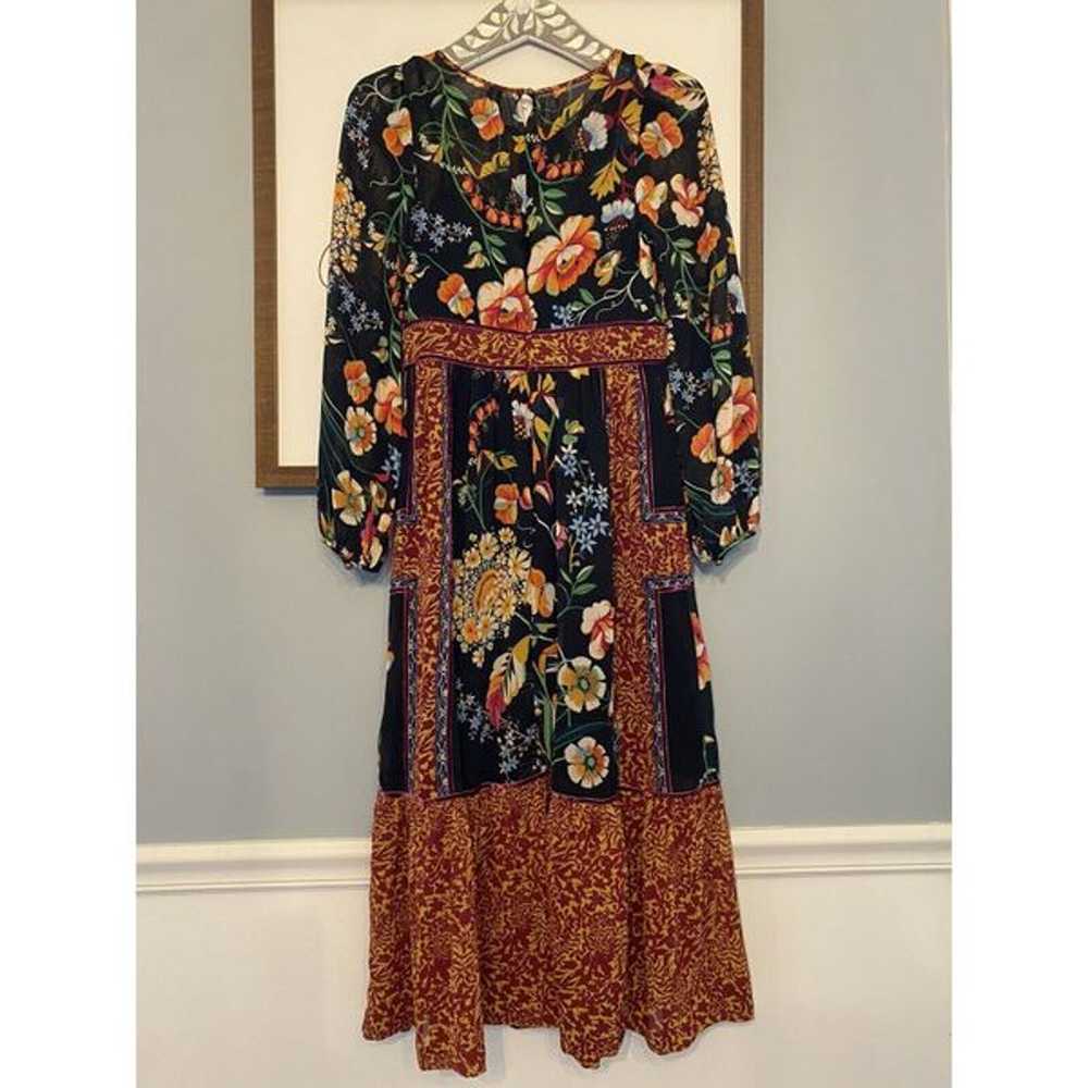 New Anthropologie Adair Velvet-Trimmed Midi Dress… - image 4
