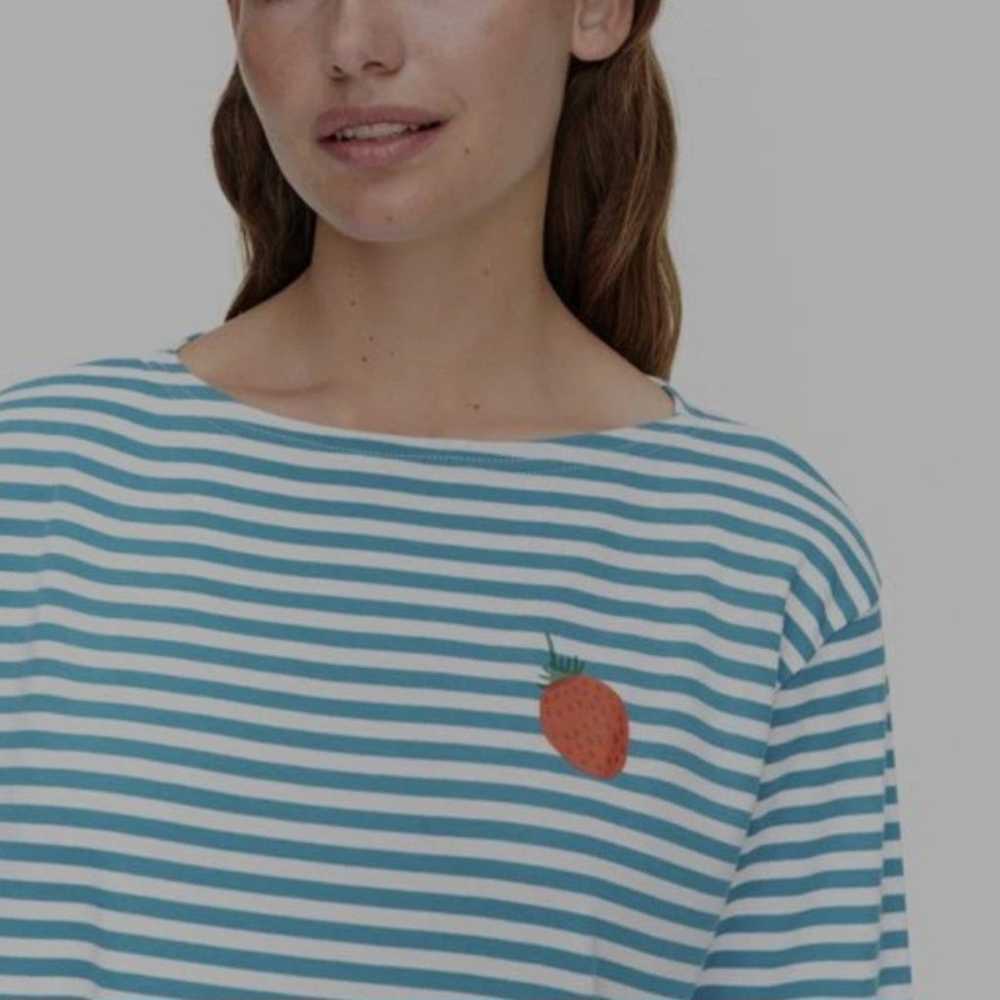 Marimekko XS Nautical Strawberry Striped Dress - image 2