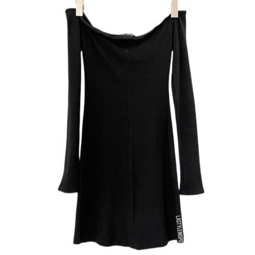 Reformation Knit Dress Long Sleeved Mini Dress Bl… - image 2