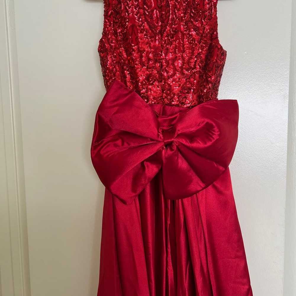 Red dinner /reception flare gown - image 1