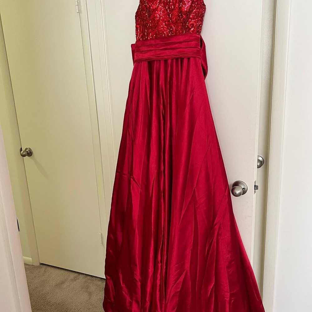 Red dinner /reception flare gown - image 2