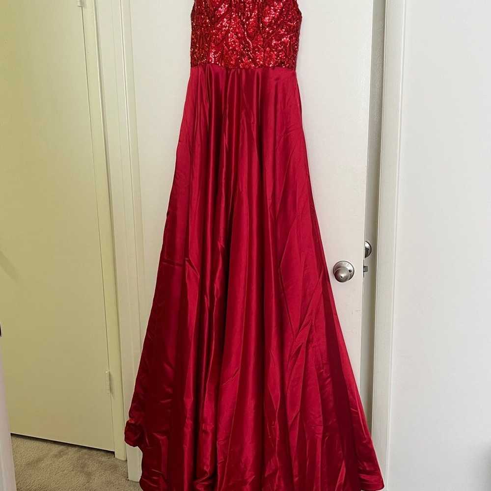 Red dinner /reception flare gown - image 3