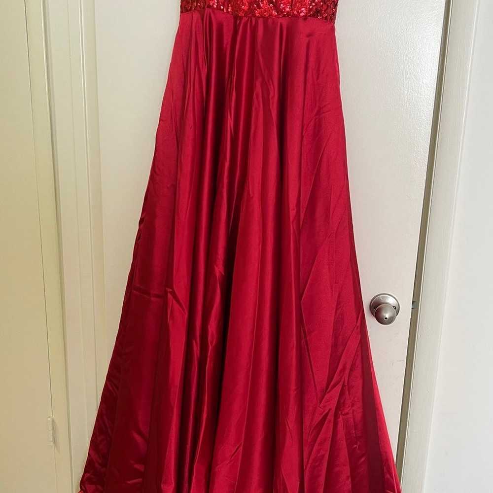 Red dinner /reception flare gown - image 4