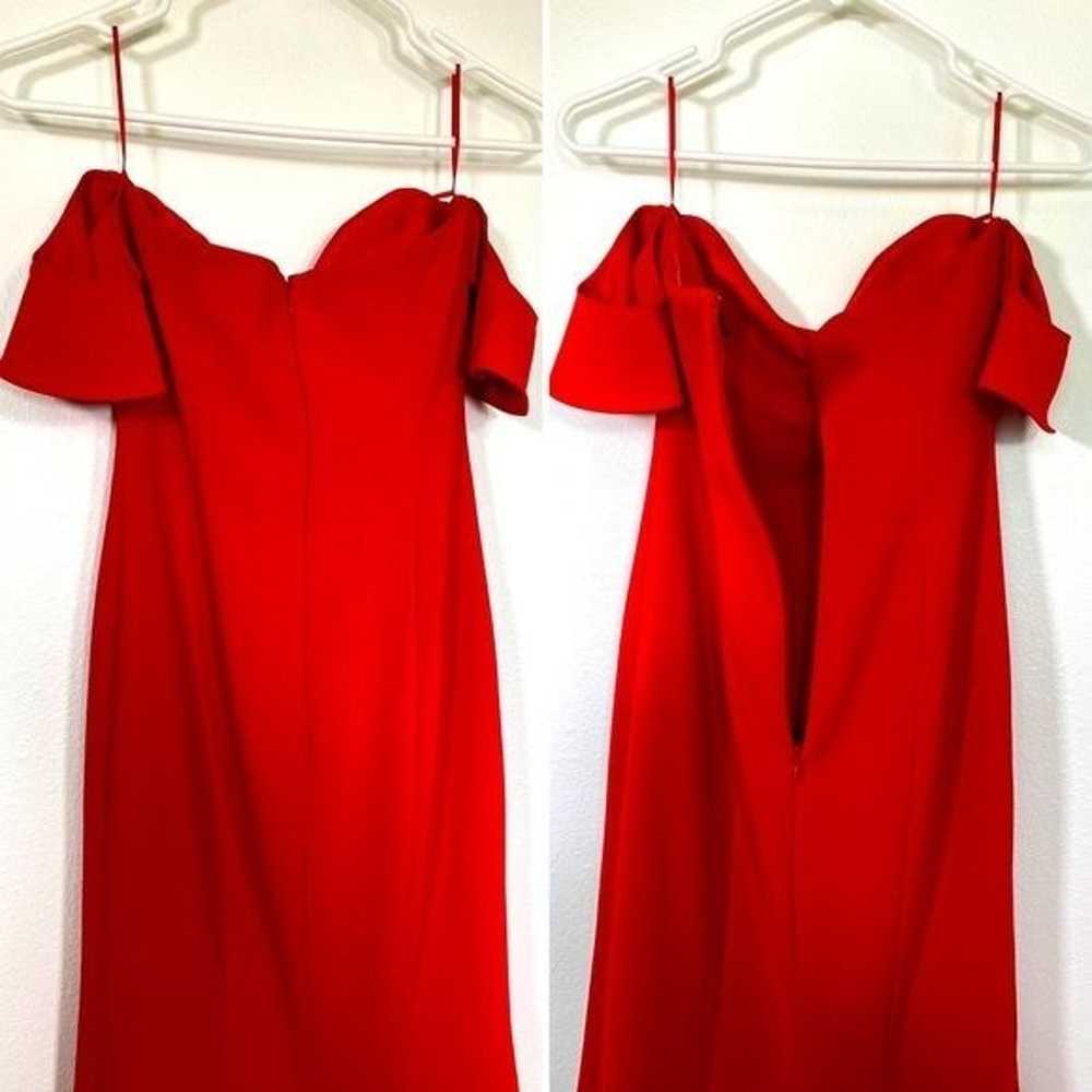 Likely Sunset gown in scarlet with ruffle drape s… - image 5