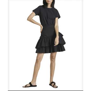 VERONICA BEARD T-Shirt Noha Dress Asymmetrical Ru… - image 1