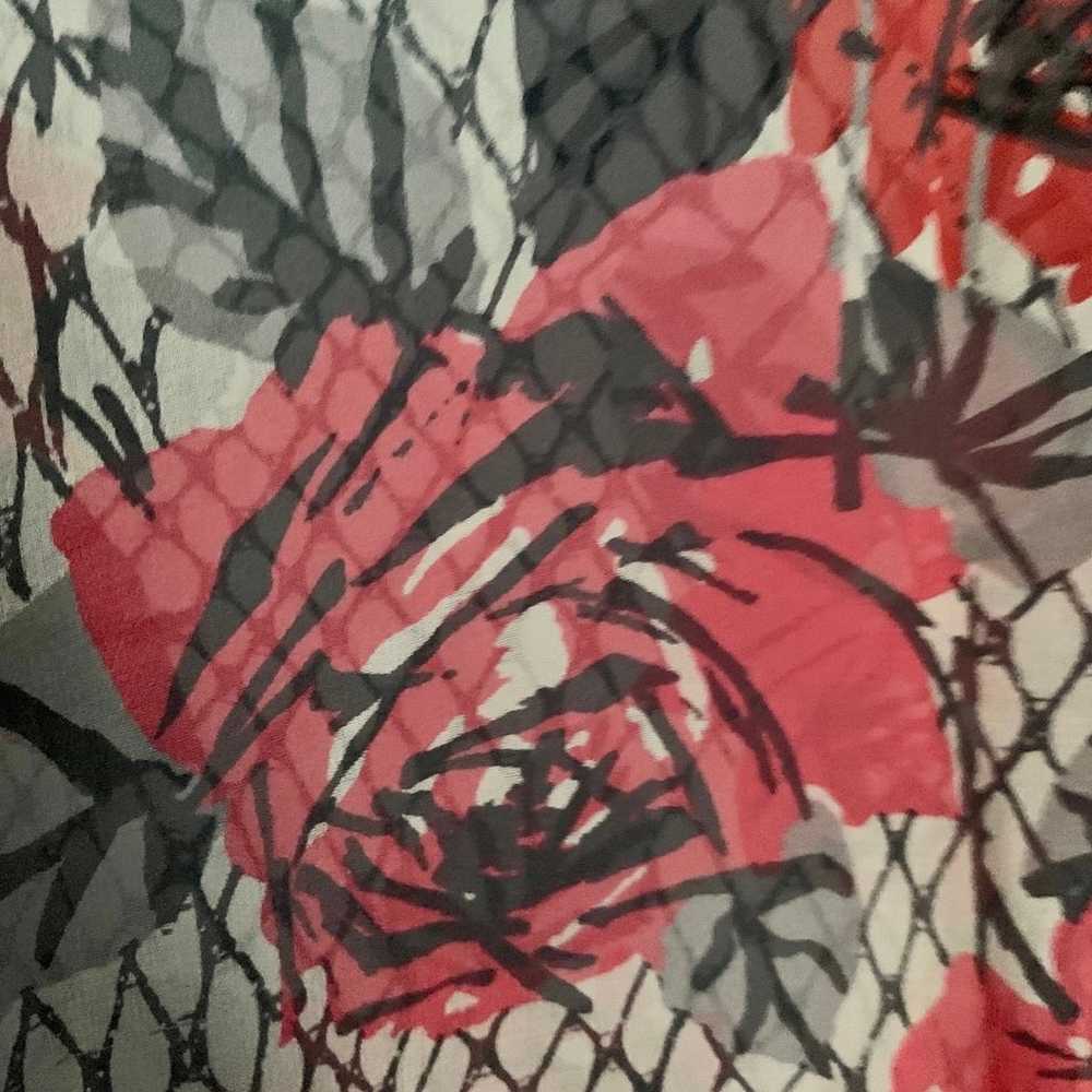 Diane Von Furstenberg VTG 90’s Y2K Silk Red Black… - image 4