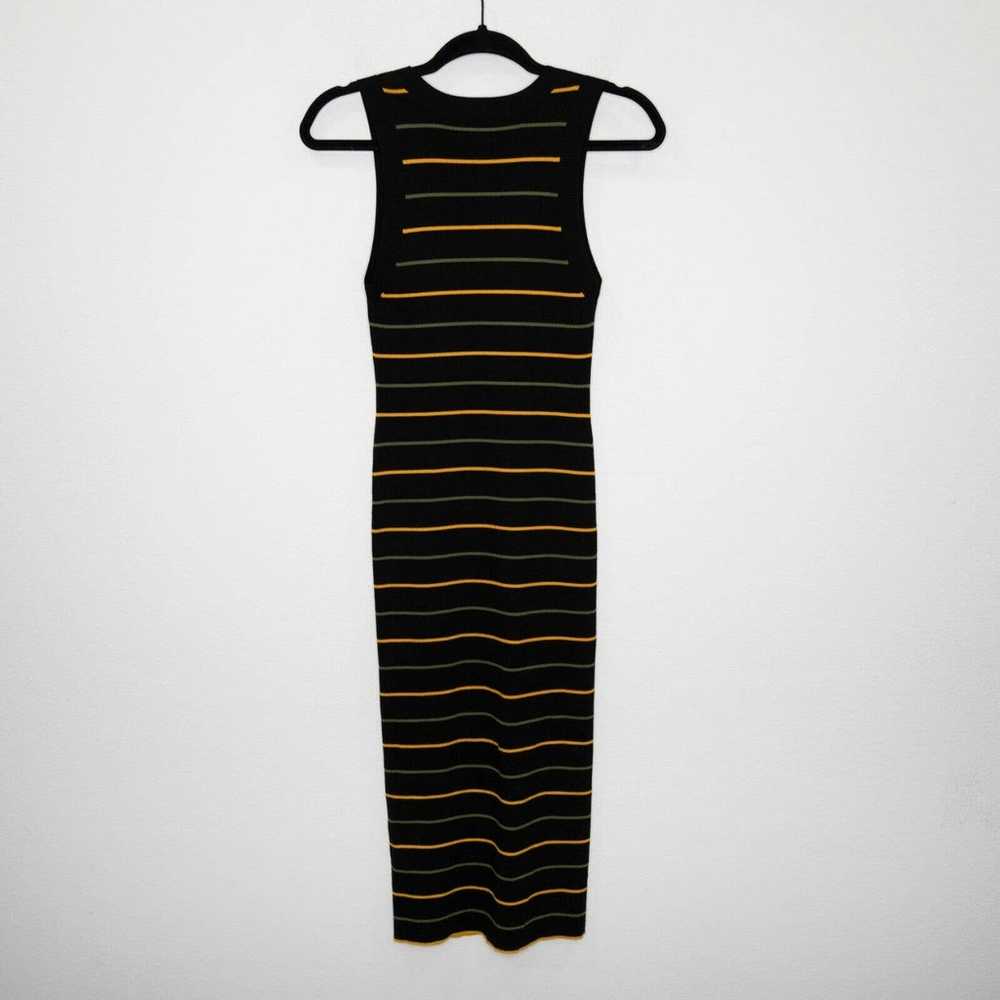 ALC Shane Striped Midi Dress Black Olive Mustard … - image 5