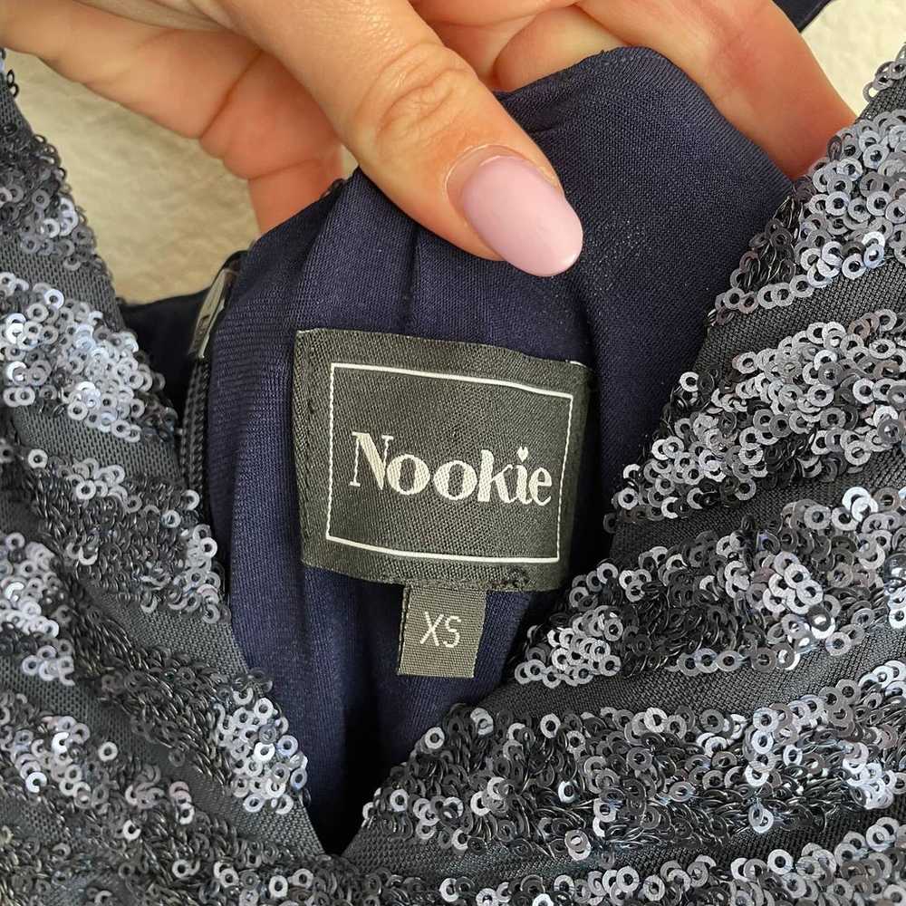 NOOKIE Revolve Starstruck Navy Sequin Dress - image 7