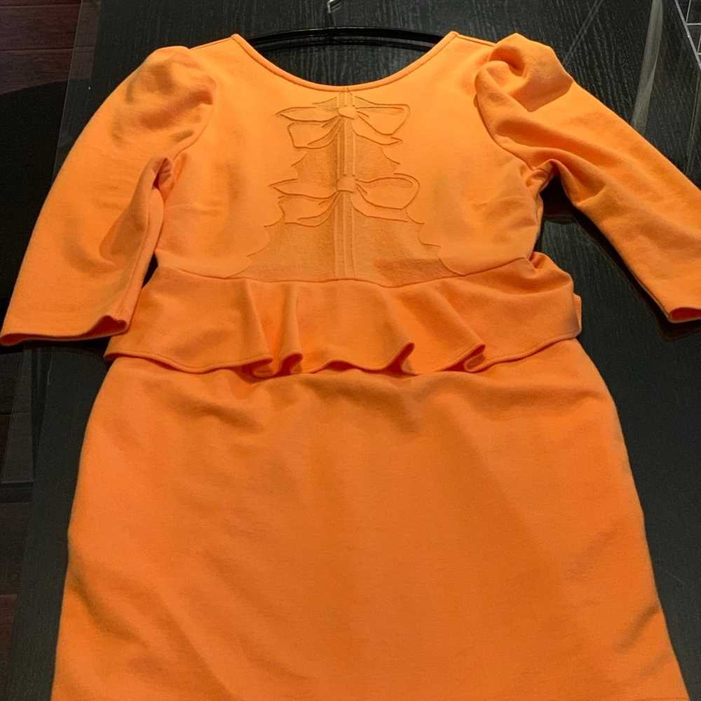 Stetsis by pim sukhanuta orange applique Dress Si… - image 1