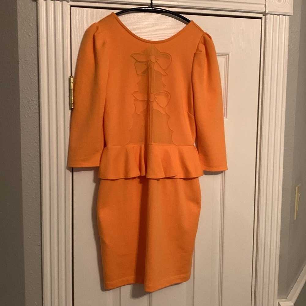 Stetsis by pim sukhanuta orange applique Dress Si… - image 4