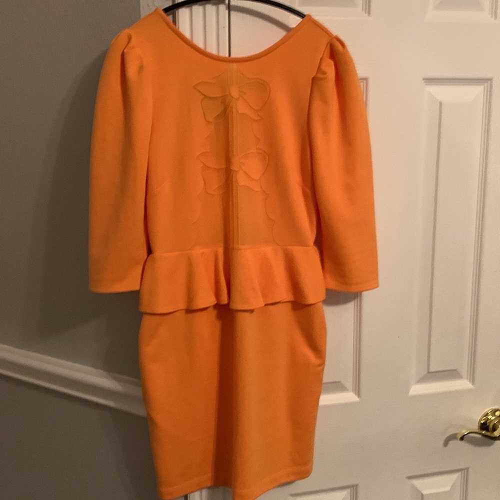 Stetsis by pim sukhanuta orange applique Dress Si… - image 6