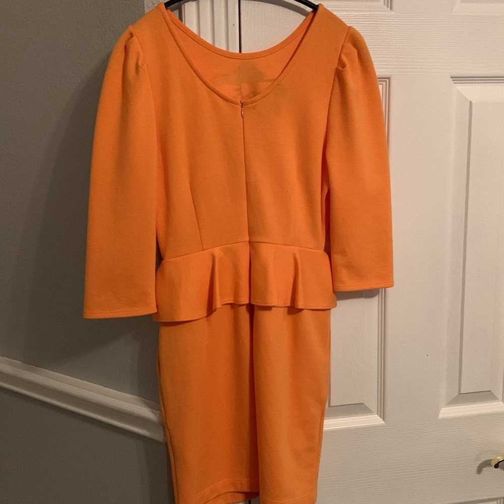 Stetsis by pim sukhanuta orange applique Dress Si… - image 7