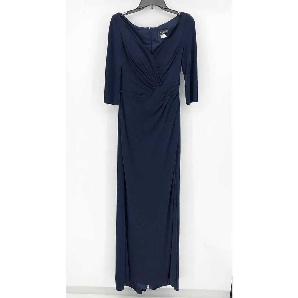 LA FEMME 26955 Long Jersey Dress 6 Navy Blue Swee… - image 3