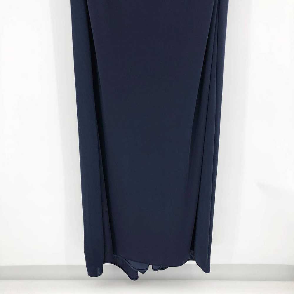 LA FEMME 26955 Long Jersey Dress 6 Navy Blue Swee… - image 5