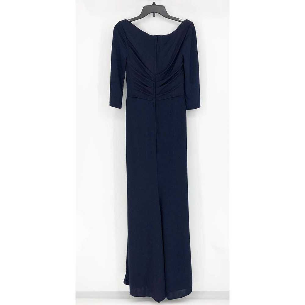 LA FEMME 26955 Long Jersey Dress 6 Navy Blue Swee… - image 7