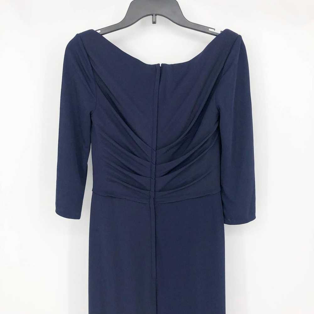 LA FEMME 26955 Long Jersey Dress 6 Navy Blue Swee… - image 8