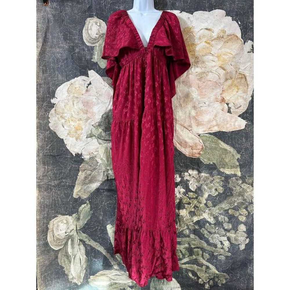 New Free People's Cha Cha Maxi Dress in Red Sz Sm… - image 4