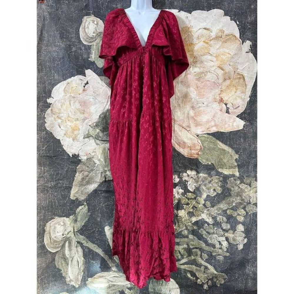New Free People's Cha Cha Maxi Dress in Red Sz Sm… - image 5