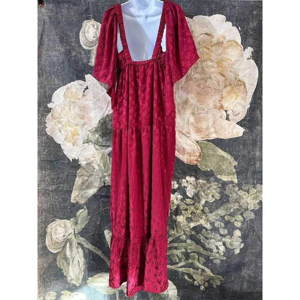 New Free People's Cha Cha Maxi Dress in Red Sz Sm… - image 7