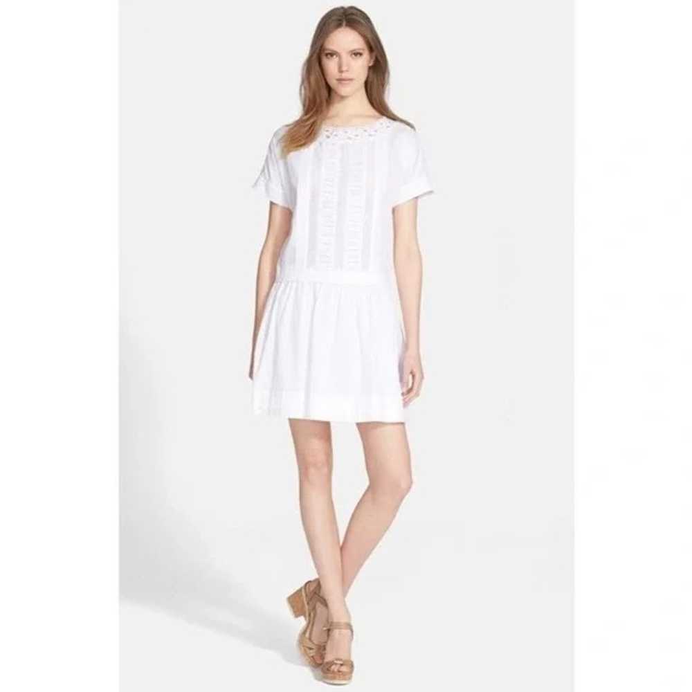 Kate Spade New York White Dress Pleated Lace Mini… - image 2