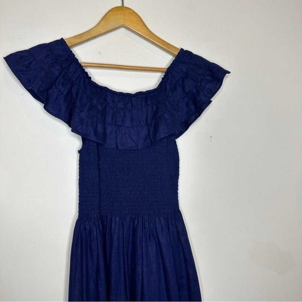 Hill House Akilah Nap Dress Navy Linen Midi Dress… - image 4