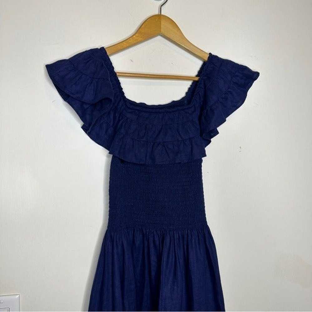 Hill House Akilah Nap Dress Navy Linen Midi Dress… - image 7