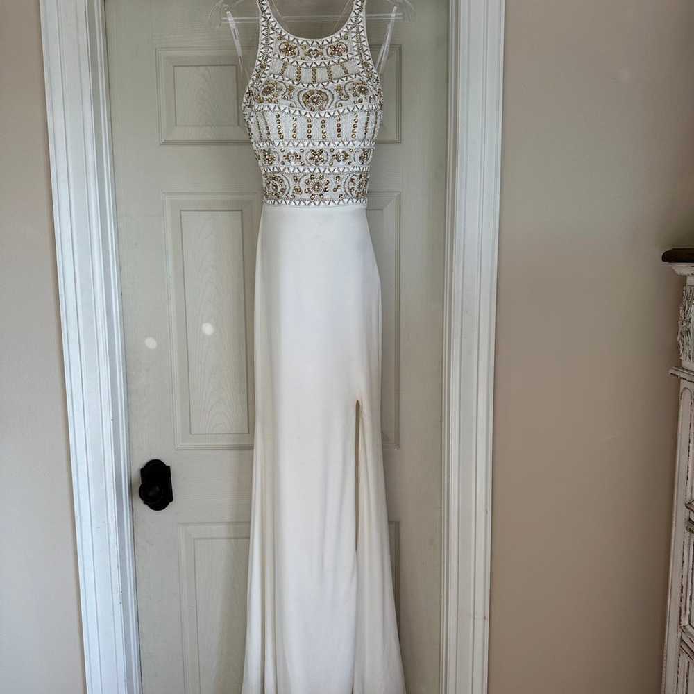 Tony Bowls White Prom Dress Size 4 - image 2