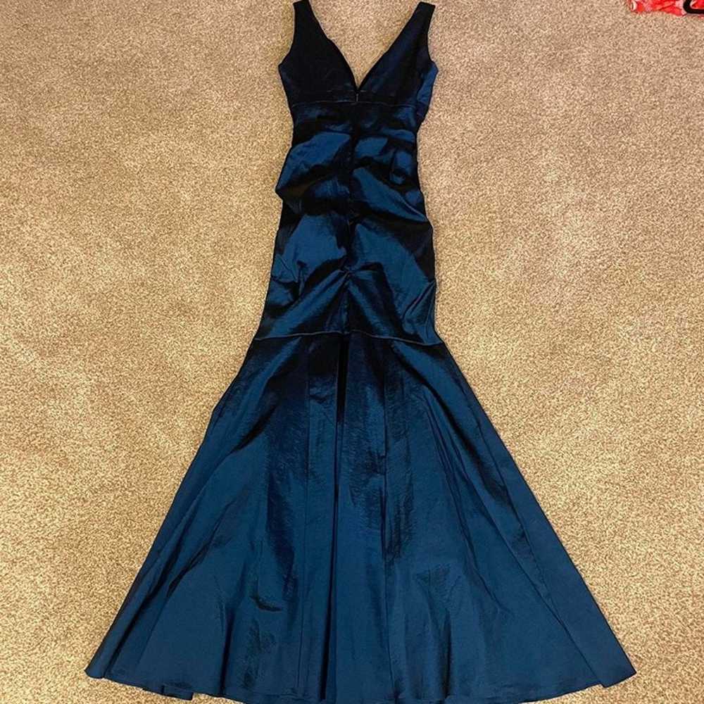 Vintage 00’s Xscape Navy Blue Mermaid Style Prom … - image 8