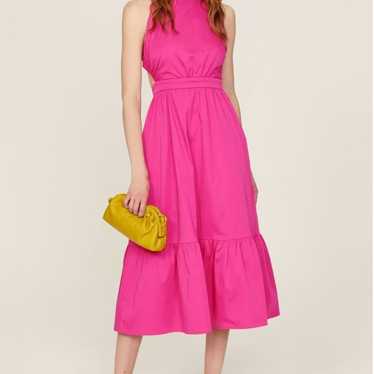 Peter Som Collective Cross Back Midi Dress Pink -… - image 1