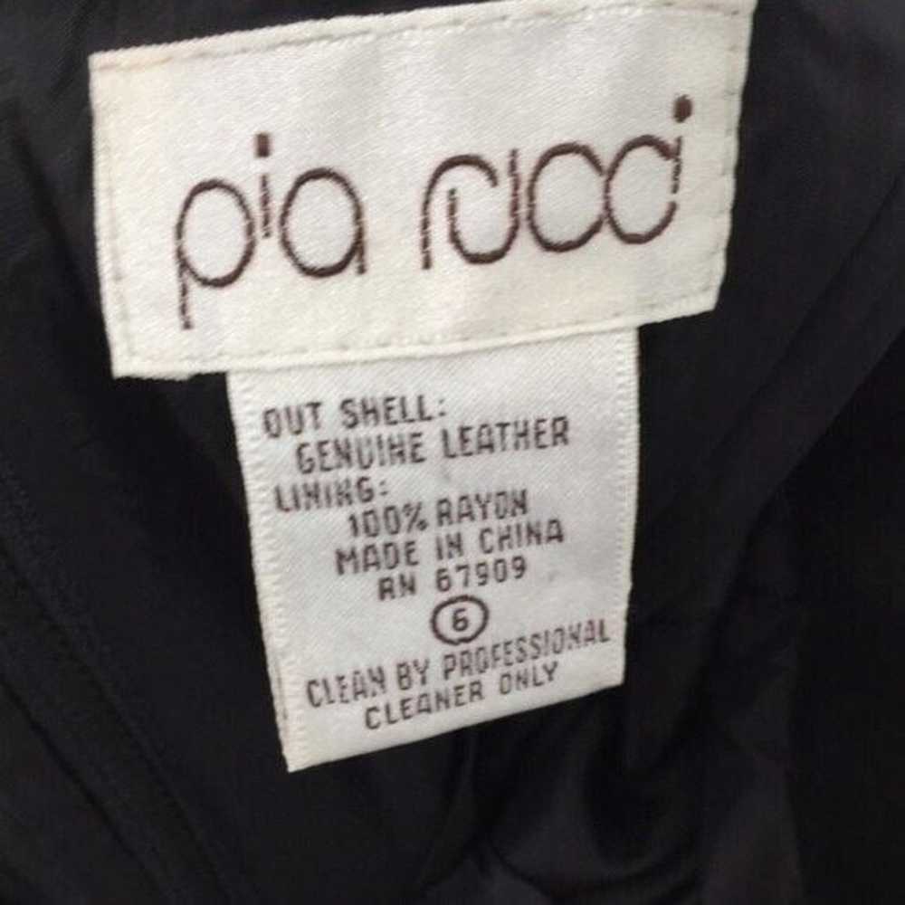 Pia Rucci unique vintage black suede leather dres… - image 4