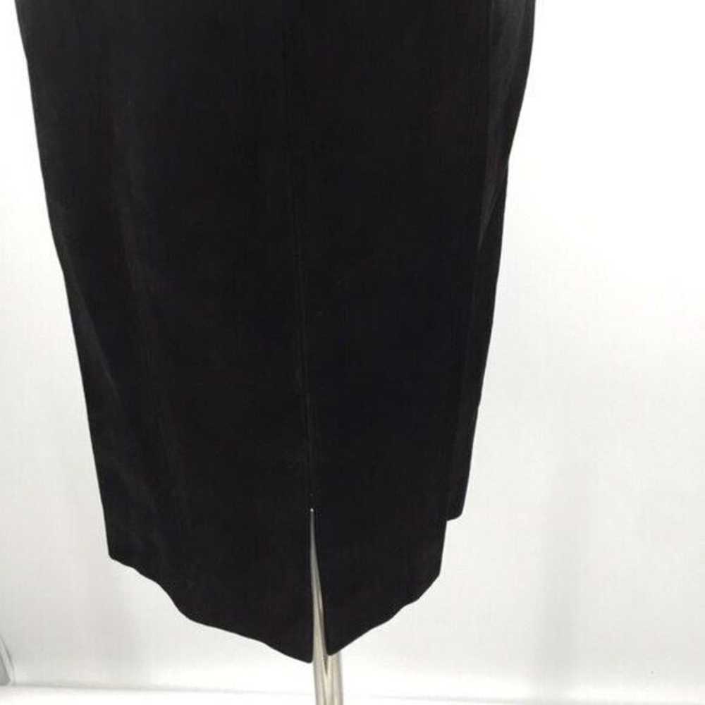 Pia Rucci unique vintage black suede leather dres… - image 5