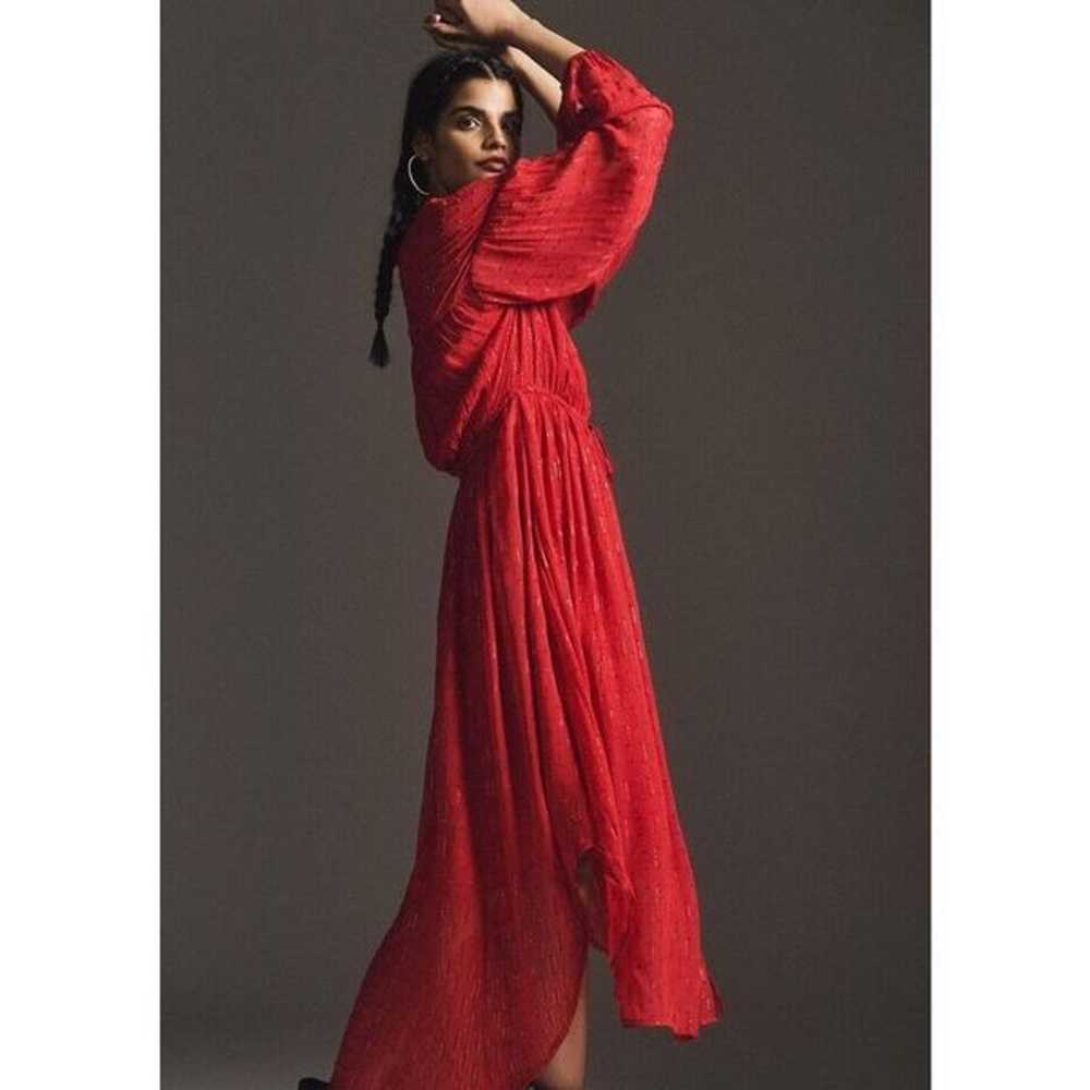 New Anthropologie Allene Shimmer Maxi Dress Size … - image 4