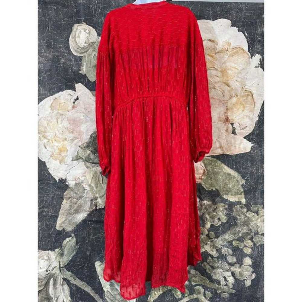 New Anthropologie Allene Shimmer Maxi Dress Size … - image 9