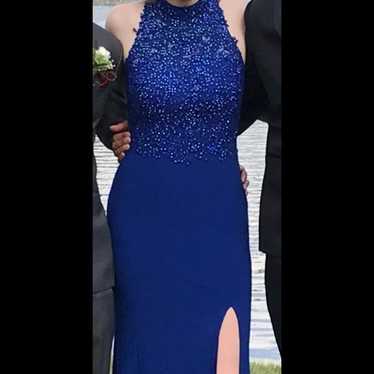 Blue prom dress Size 8 (fits like a medium/large) - image 1
