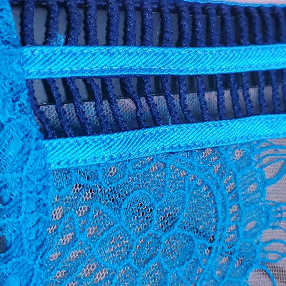 Three Floor Topsin Lace Dress in Ocean Blue & Nude - image 5