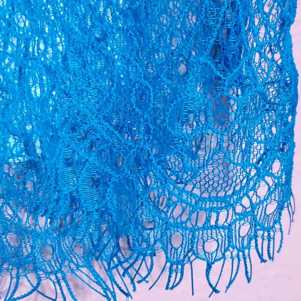 Three Floor Topsin Lace Dress in Ocean Blue & Nude - image 6