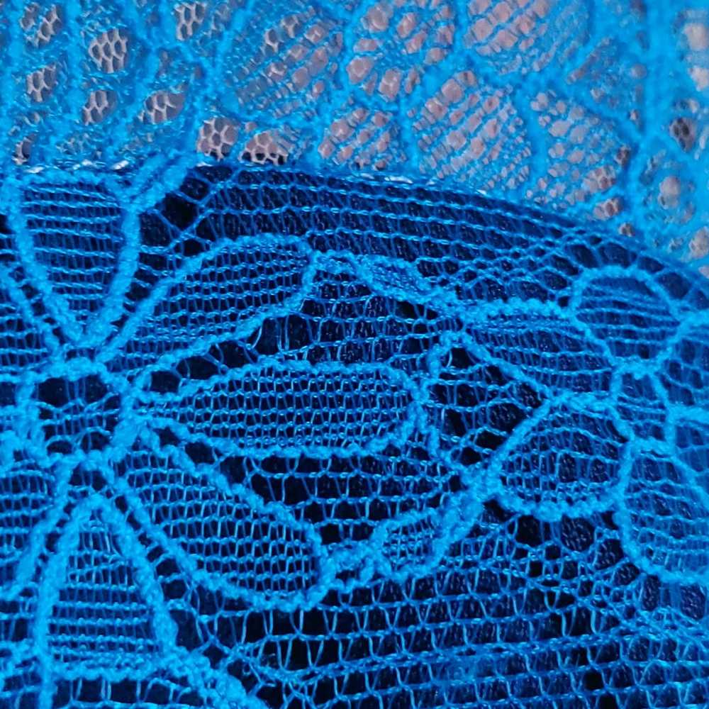 Three Floor Topsin Lace Dress in Ocean Blue & Nude - image 8
