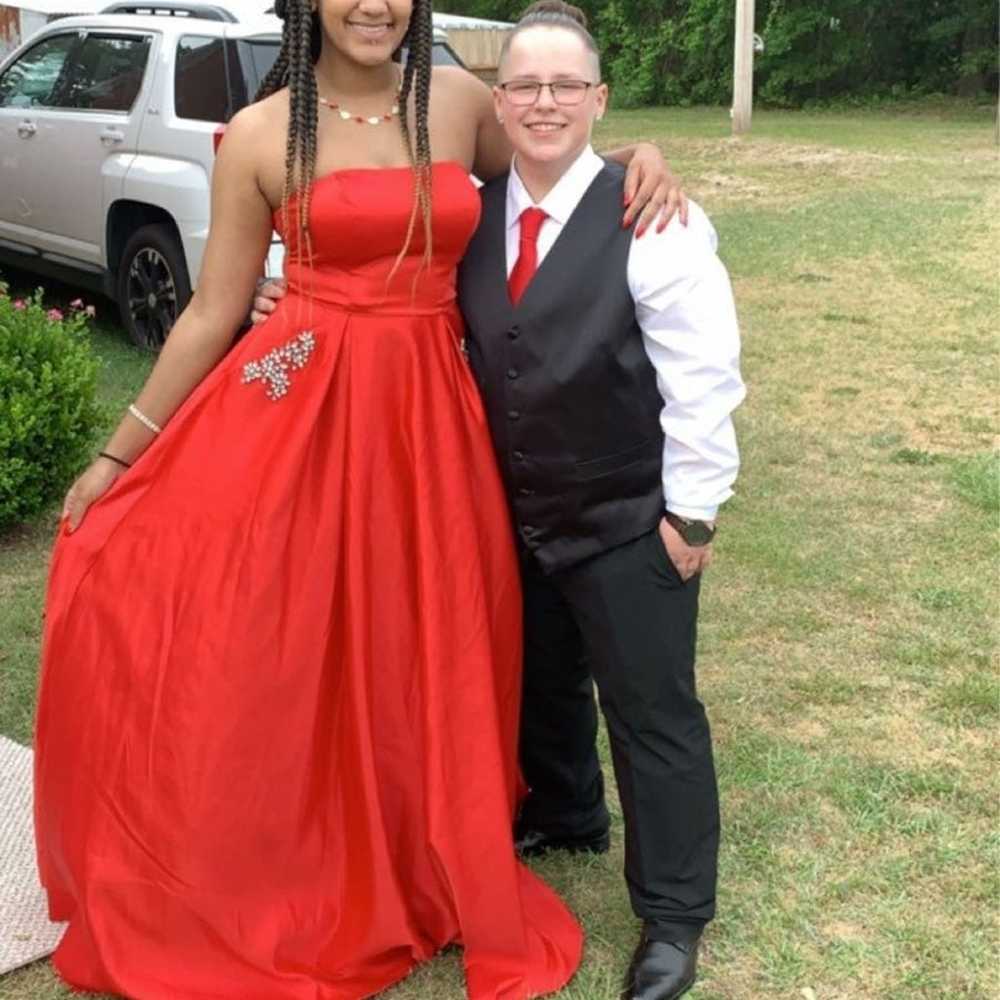 Red prom dress - image 1