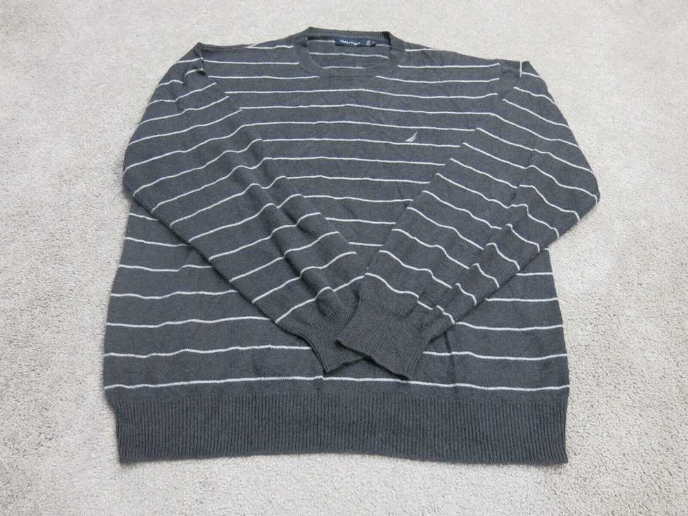 Nautica Womens Pullover Sweater Striped Long Slee… - image 1