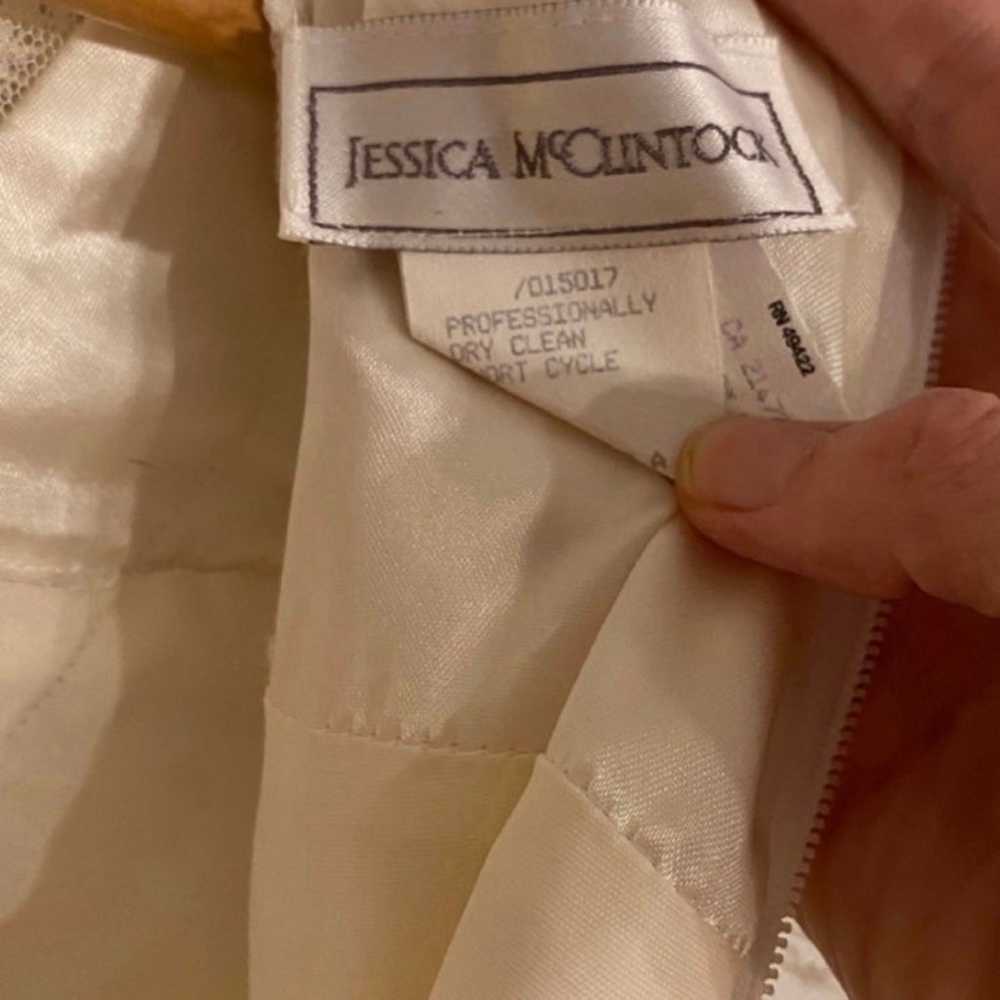 Jessica McClintok Vintage 1980s White Beaded Wedd… - image 7
