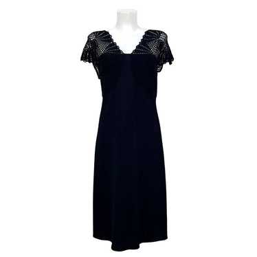 St. John Evening Crochet Knit Short Sleeve Dress … - image 1