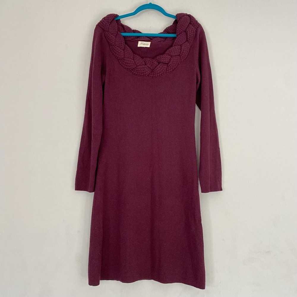 Temperley london burgundy long sleeve dress - image 1