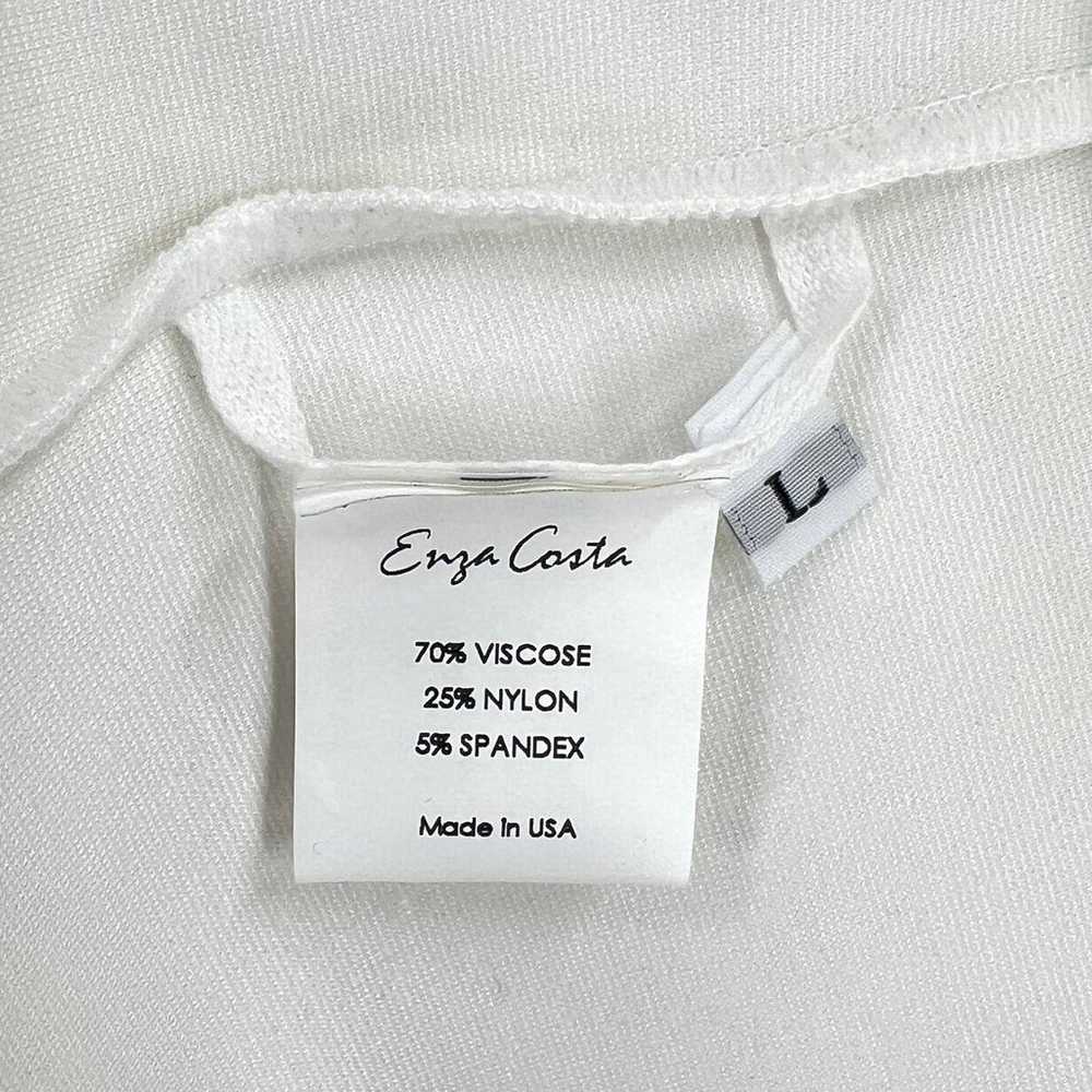 ENZA COSTA Exposed Shoulder Dress Large Off White… - image 10