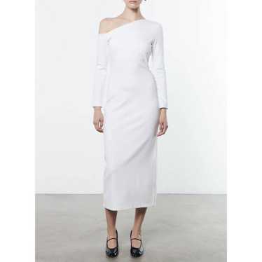ENZA COSTA Exposed Shoulder Dress Large Off White… - image 1
