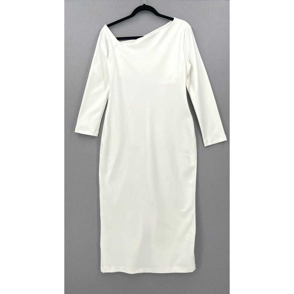 ENZA COSTA Exposed Shoulder Dress Large Off White… - image 3