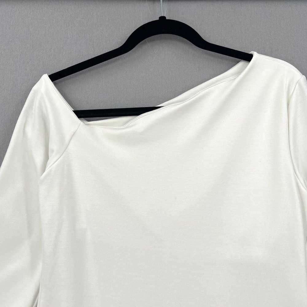 ENZA COSTA Exposed Shoulder Dress Large Off White… - image 5