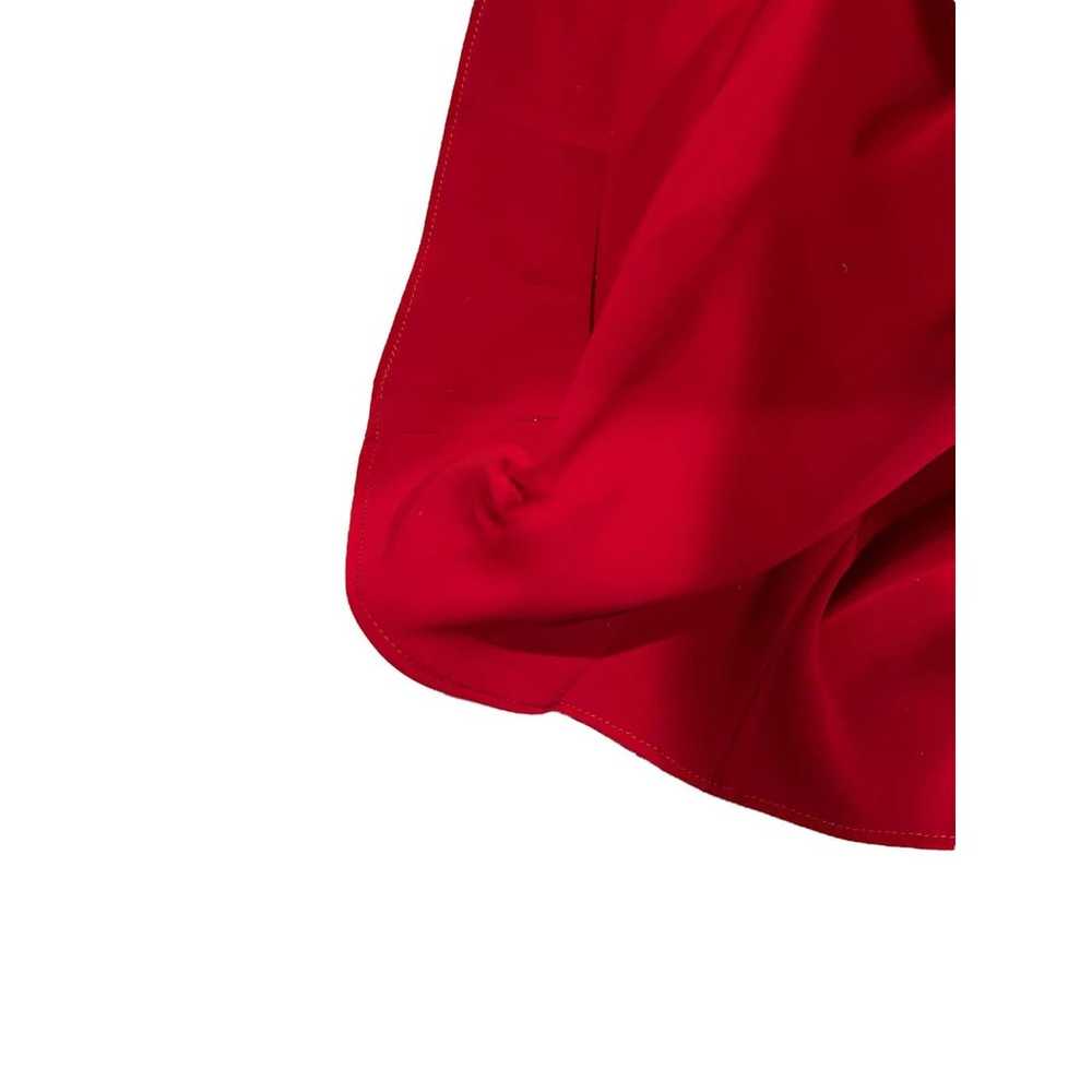 Badgley Mischka Red Crepe Sweetheart Neckline Gown - image 11