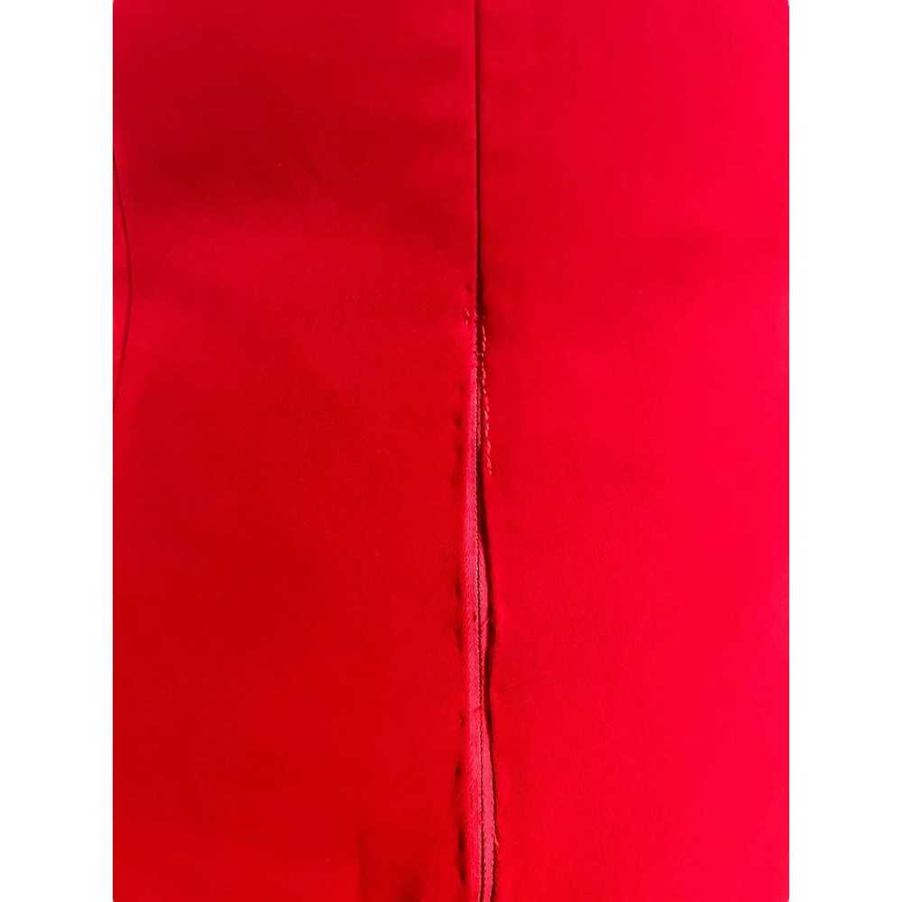 Badgley Mischka Red Crepe Sweetheart Neckline Gown - image 12