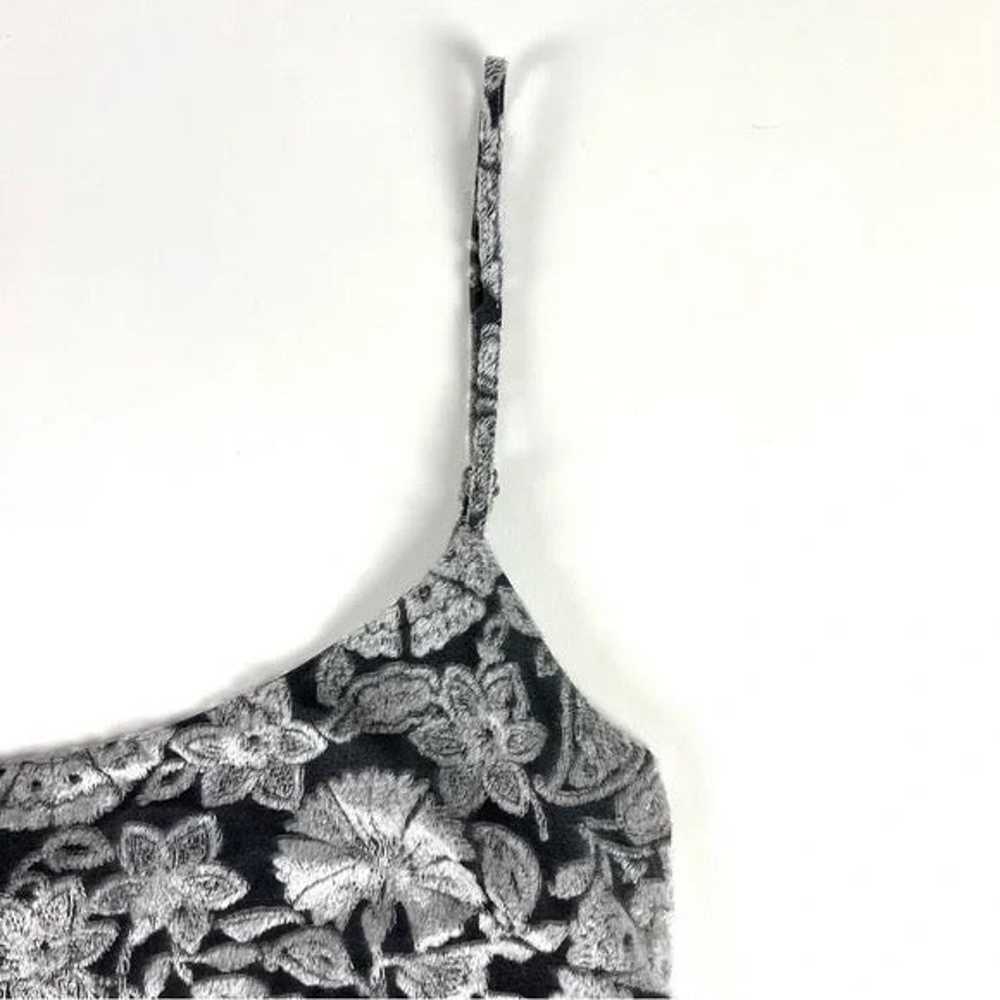 Bebe Silver Velvet Printed Slip Dress - image 10