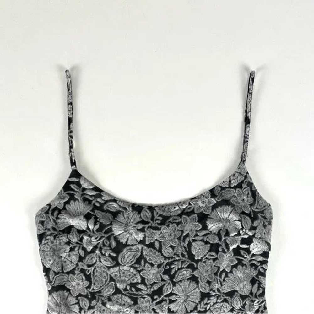 Bebe Silver Velvet Printed Slip Dress - image 7